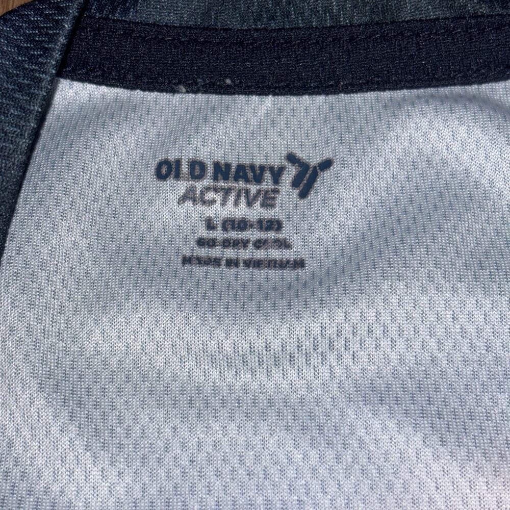 OLD NAVY Boy’s T-Shirt Youth Large 10-12 Go-Dry Cool Performance Blue - Picture 2 of 5